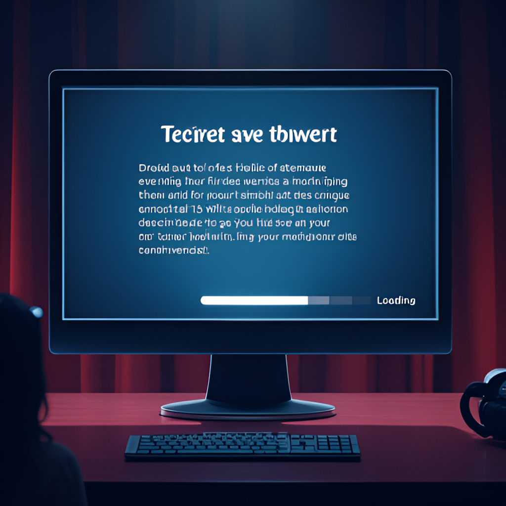 A visual representation of the Ticketmaster online queue system on a computer screen, showing a loading bar or progress indicator, symbolizing the waiting process for popular ticket sales.
